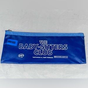 Retro Scholastic The Babysitter’s Club blue plastic zip closure pencil pouch